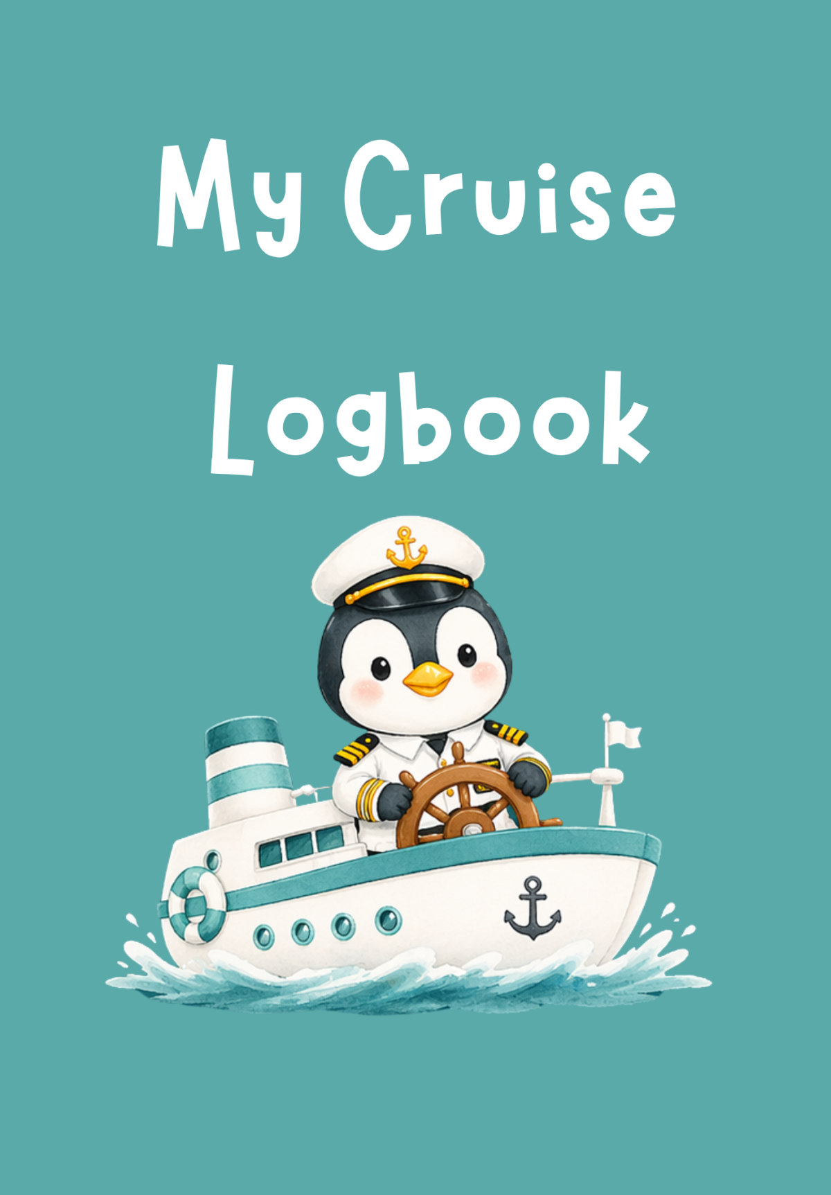 Cruise Logbook for kids, penguin cover