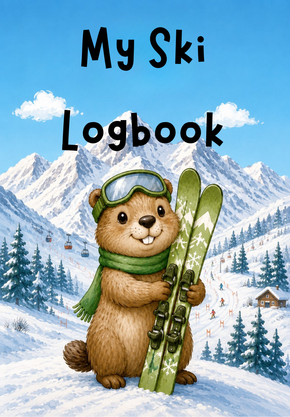 Ski Logbook for kids, marmot cover