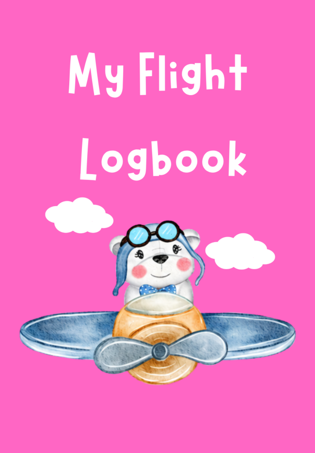 Flight Logbook for kids, Bear cover