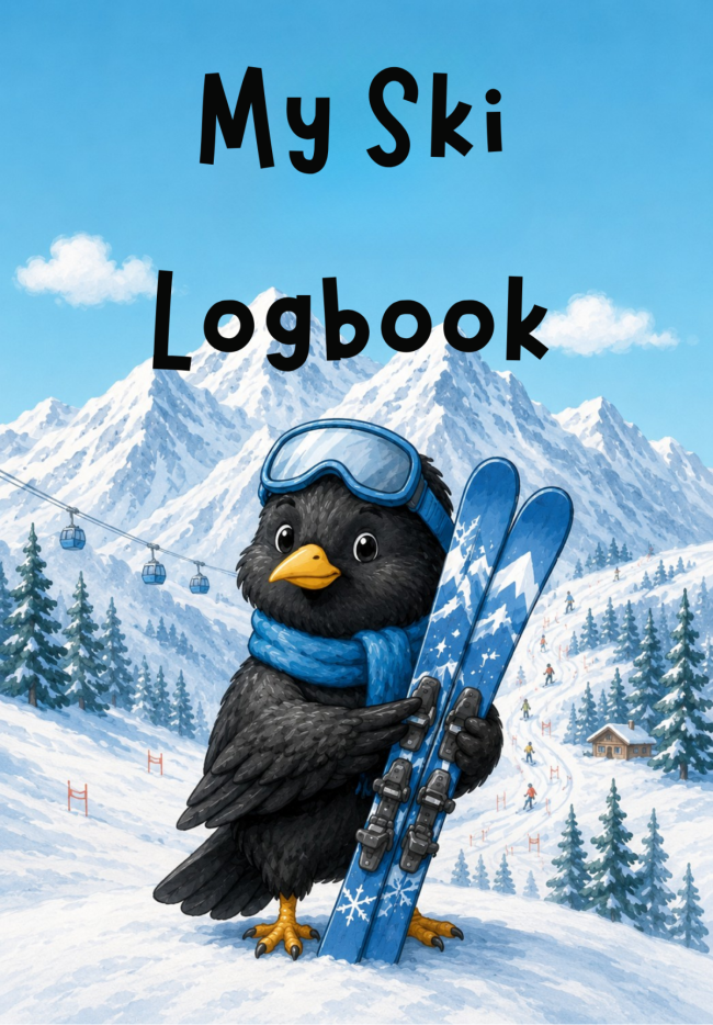 Ski Logbook for Kids, Bird Cover (English)